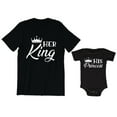 thumbnail image 1 of Her King Men's T-Shirt Crown Graphic His Princess Baby Bodysuit Kids Toddler Shirt, 1 of 3