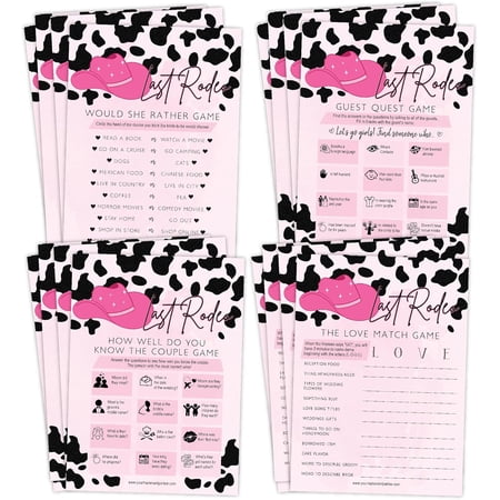 Her Last Rodeo Bridal Shower Games, Western Bachelorette Party Cowgirl Party Games