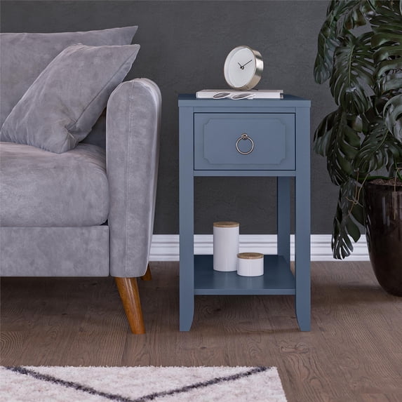 Her Majesty Narrow Side Table, Blue