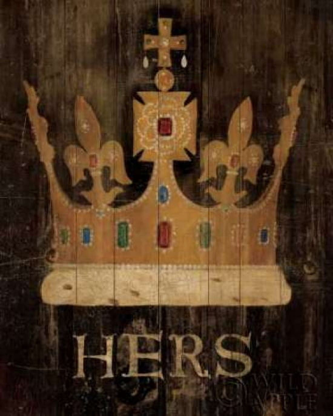 Her Majestys Crown with Word Canvas Art - Avery Tillmon (24 x 30)
