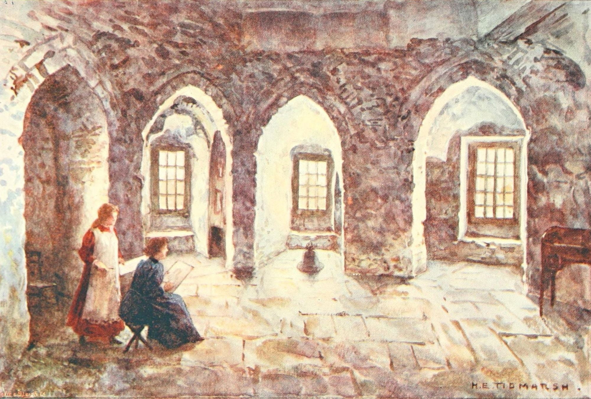 Her Majestys Tower 1901 Tower of London Prison in Bell Tower Canvas Art - H Tidmarsh (18 x 24)