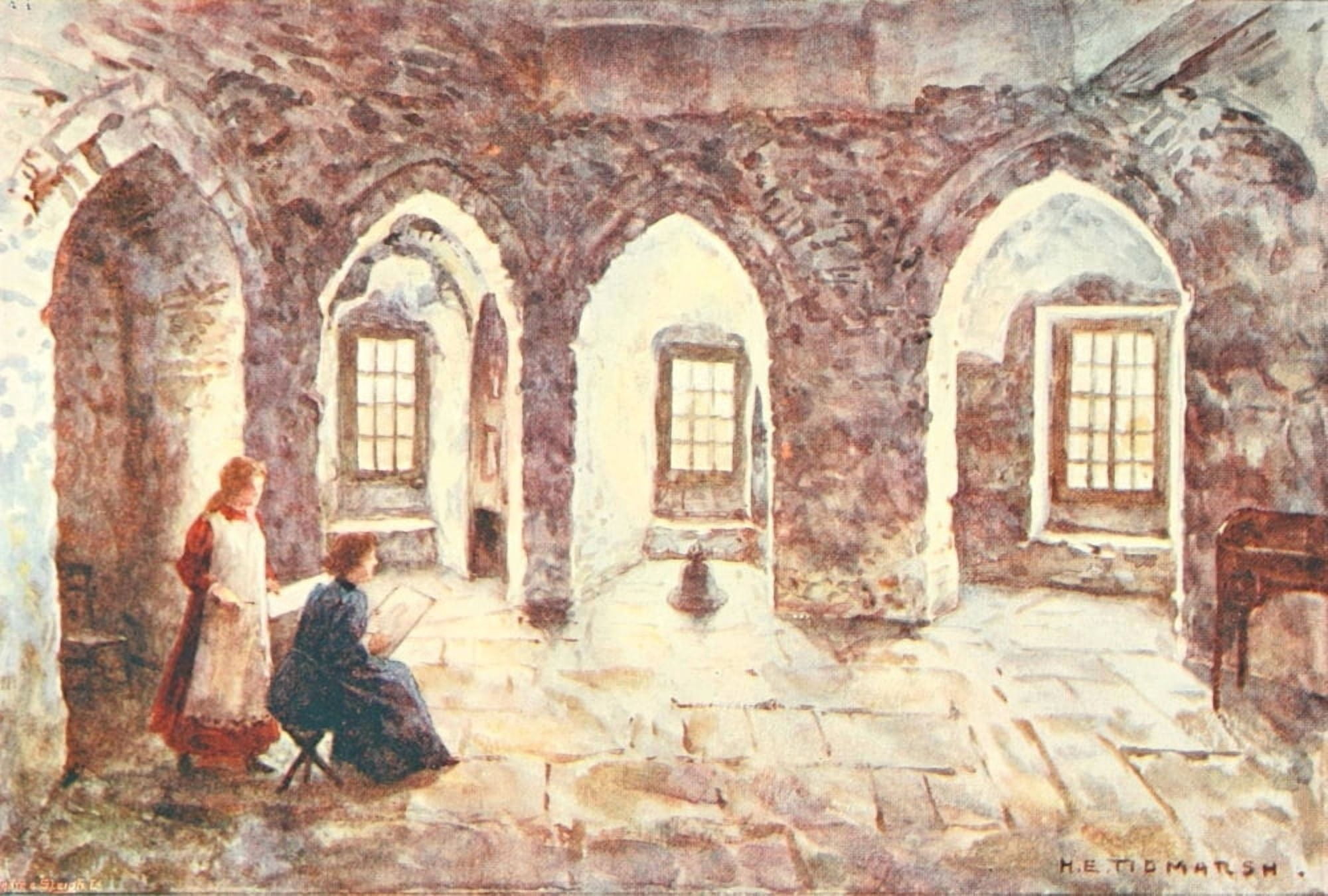 Her Majestys Tower 1901 Tower of London Prison in Bell Tower Canvas Art - H Tidmarsh (24 x 36)