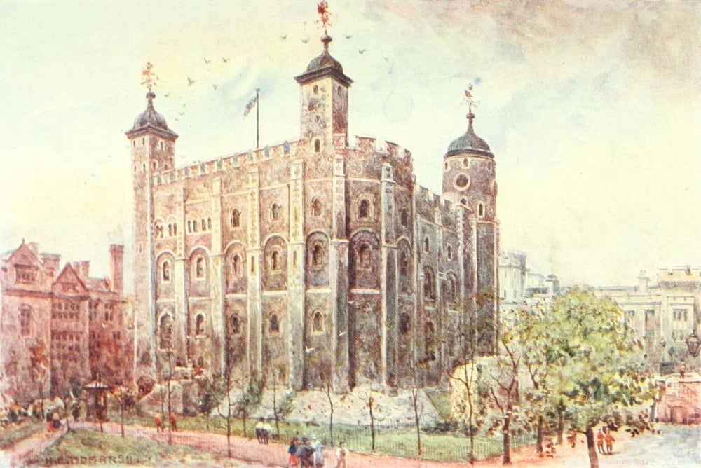 Her Majestys Tower 1901 Tower of London White Tower Canvas Art - H Tidmarsh (24 x 36)