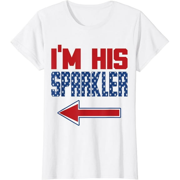Her Matching Fourth of July Couples Shirt Independence Day T-Shirt
