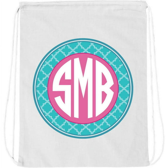 Her Monogram Personalized Drawstring Bag