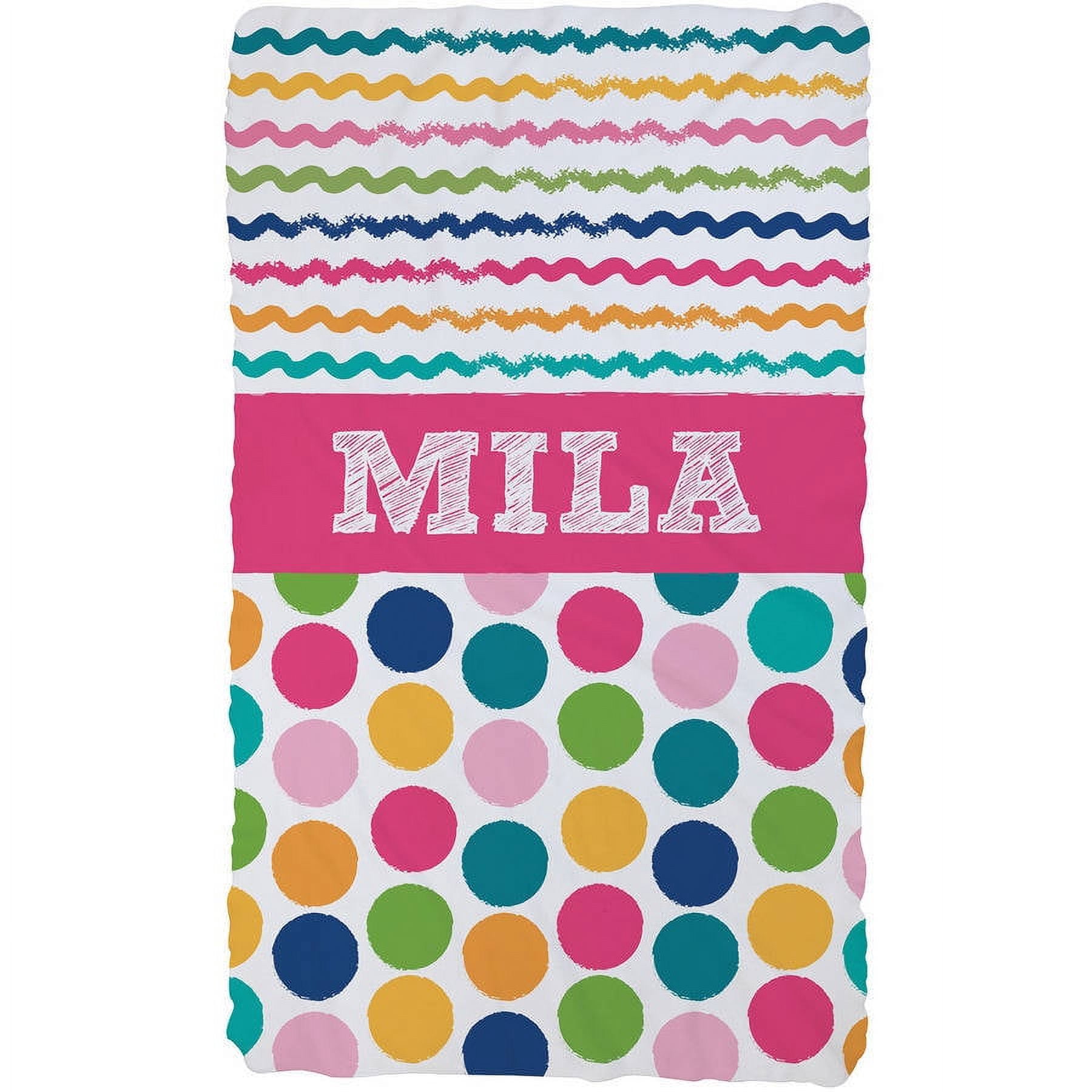 Her Name Personalized Plush Kids Fleece Blanket