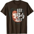 thumbnail image 1 of Her Otter Half Pun Romantic Couple Valentine's Day Softstyle Unisex T-Shirt,Dark Chocolate Her Color,Size 4XL, 1 of 5