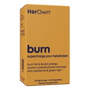 Her Own Burn Thermogenic Supplement, Green Tea Leaf Extract, Vegan, 60 Capsules
