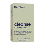 Her Own Cleanse, Gentle Detox, Supports Healthy Gut, Ocean Algae Cleanse, Prebiotic/Probiotic Blend, Cleansing Herbal Blend, Gluten and Soy Free, Vegan, 60 Capsules, 30 Servings