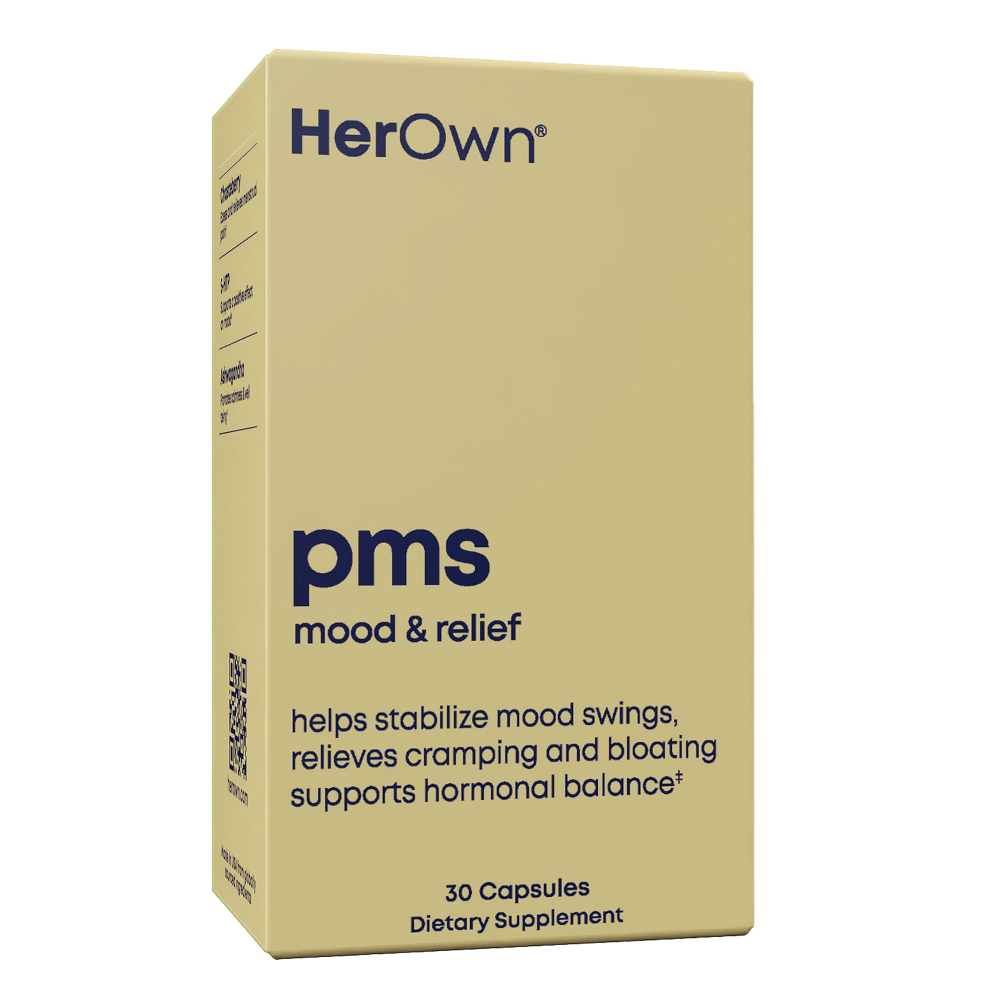 Her Own PMS Mood & Relief Supplement Capsules, 30 Ct