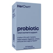 Her Own Probiotic Capsules, 11 Prebiotic Strains, Inulin Prebiotic Fiber, Digestive Health, Beautiful Skin, Immune Support, 30 Capsules