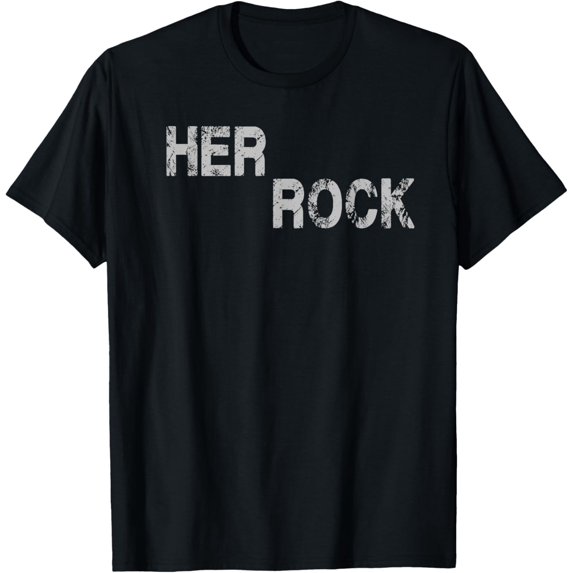 Her Rock His Peace Couple shirts Anniversay Gift Idea 2PCS T-Shirt
