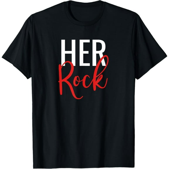 Her Rock His Peace Matching Couples T-Shirt
