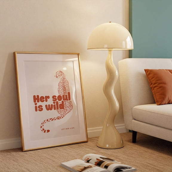 Her Soul Is Wild Leopard Inspirational Trendy Art Unframed Paper Print