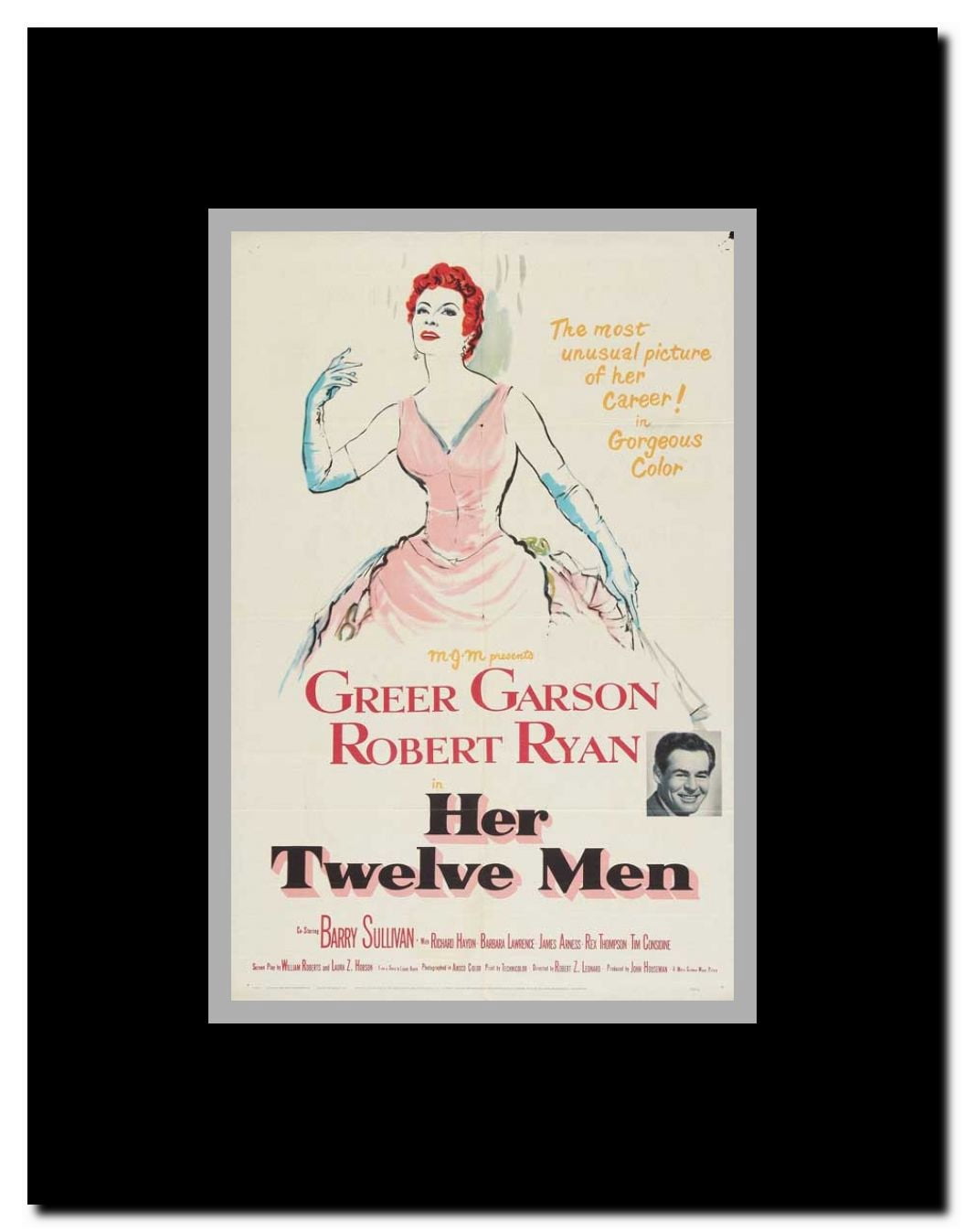 Her Twelve Men Framed Movie Poster