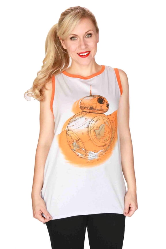 Adult Women Star Wars BB-8 Muscle Tank-Top (Size X-Small)