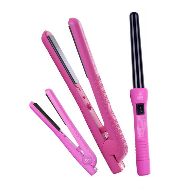HerStyler Colorful Seasons Complete Set, Hot Pink, 3 pc/ Flat Iron and ...