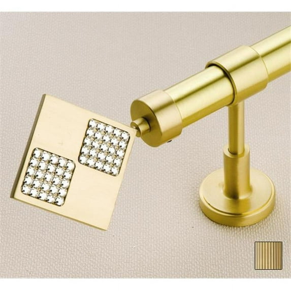 Hera 1035 Curtain Rod Set - 1 in. - Antique Brass - 110 in.