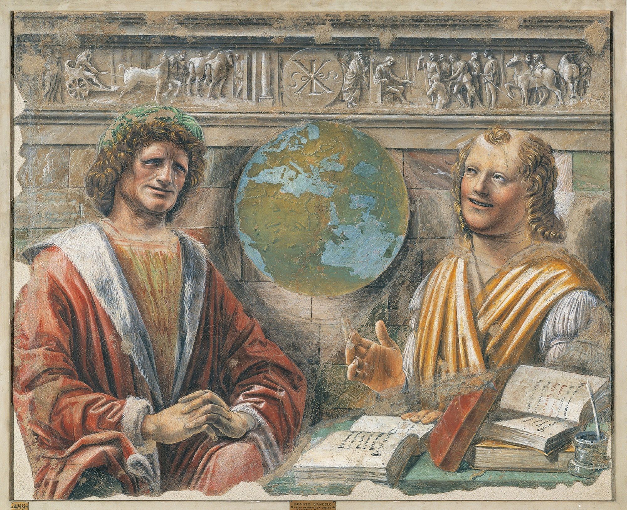 Heraclitus And Democritus Canvas Art - (24 x 18)