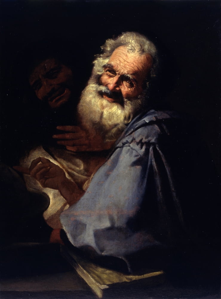 Heraclitus And Democritus Canvas Art - (24 x 36)