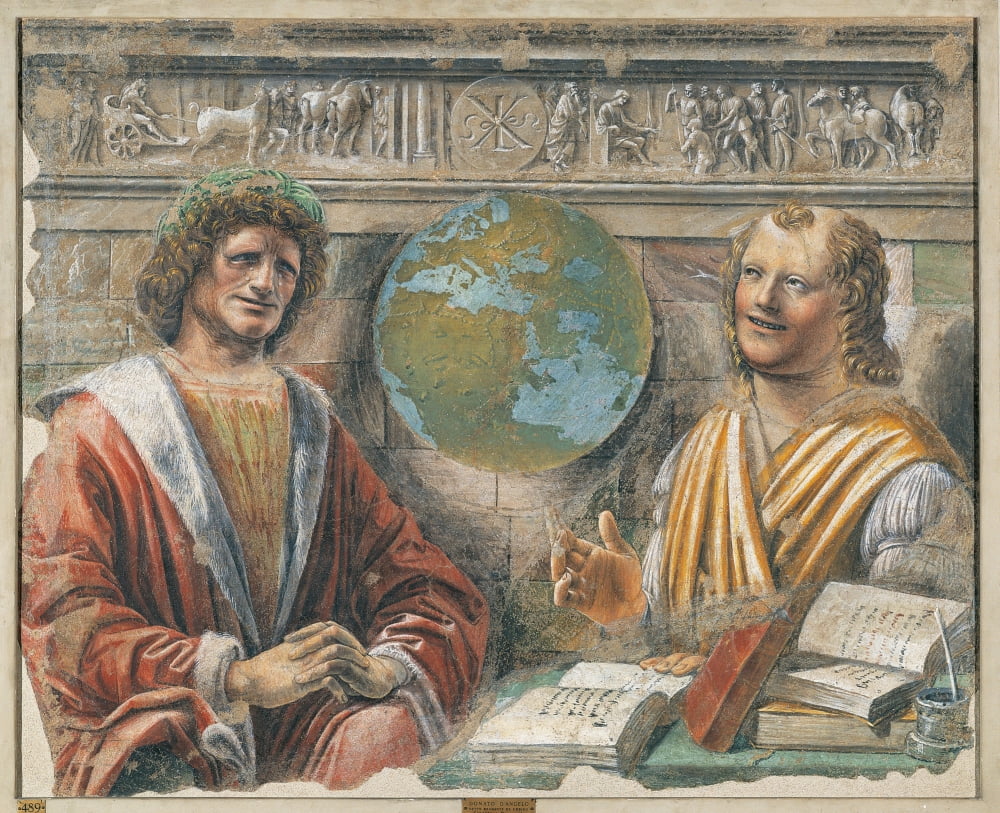 Heraclitus And Democritus Canvas Art - (36 x 24)