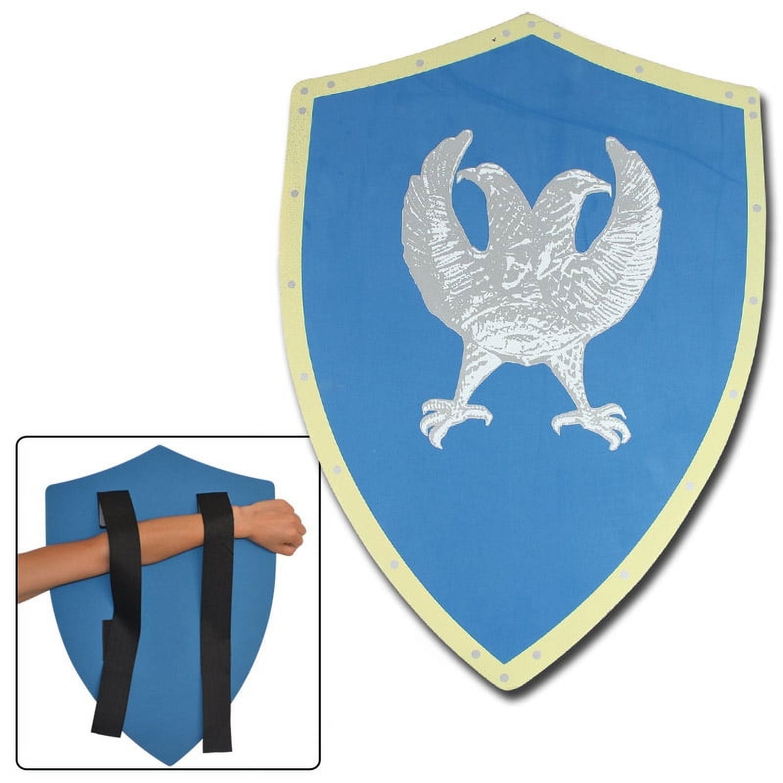 Armory Replicas Heraldic Double Headed Eagle Foam Shield Medieval Knights Lightweight Polyurethane Foam Shield for LARP, Cosplay