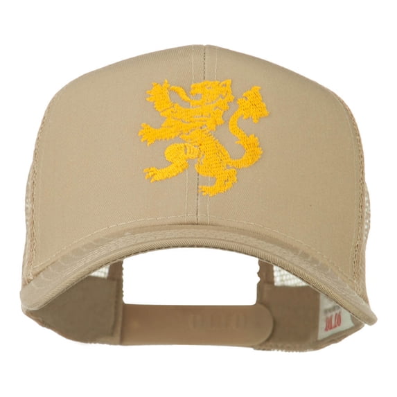 Heraldic Lion Embroidered Cap - Khaki OSFM