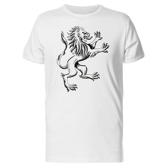 Heraldic Lion In B&W T-Shirt Men -Image by Shutterstock, Male Medium