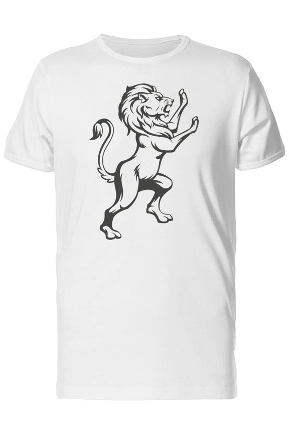 Heraldic Lion Standing B&W Tee Men's -Image by Shutterstock