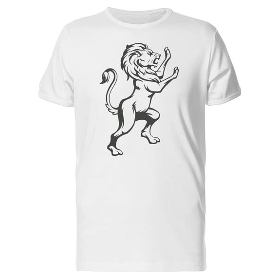 Heraldic Lion Standing B&W Tee Men's -Image by Shutterstock
