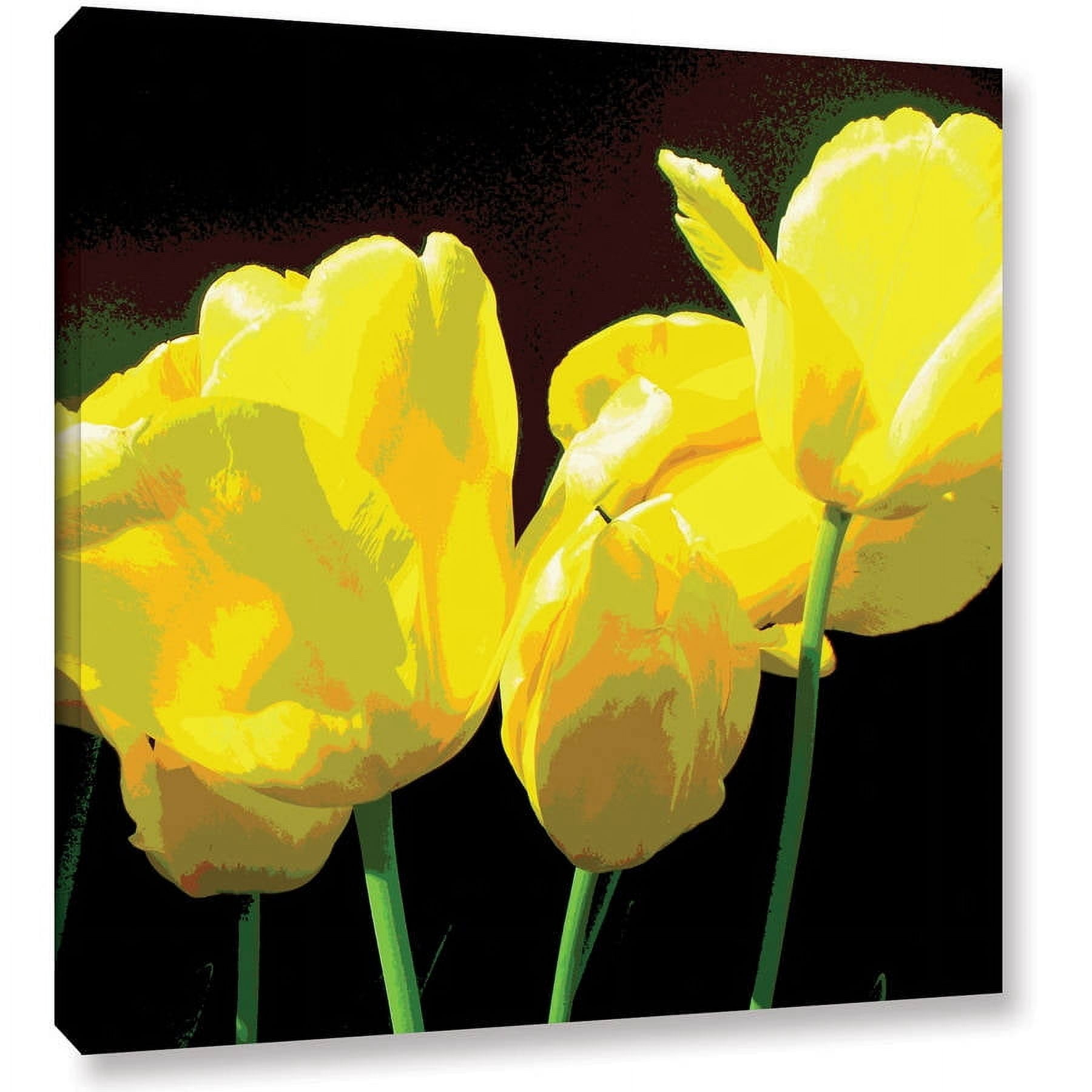Herb Dickinson "Yellow Tulips 2" Gallery-Wrapped Canvas