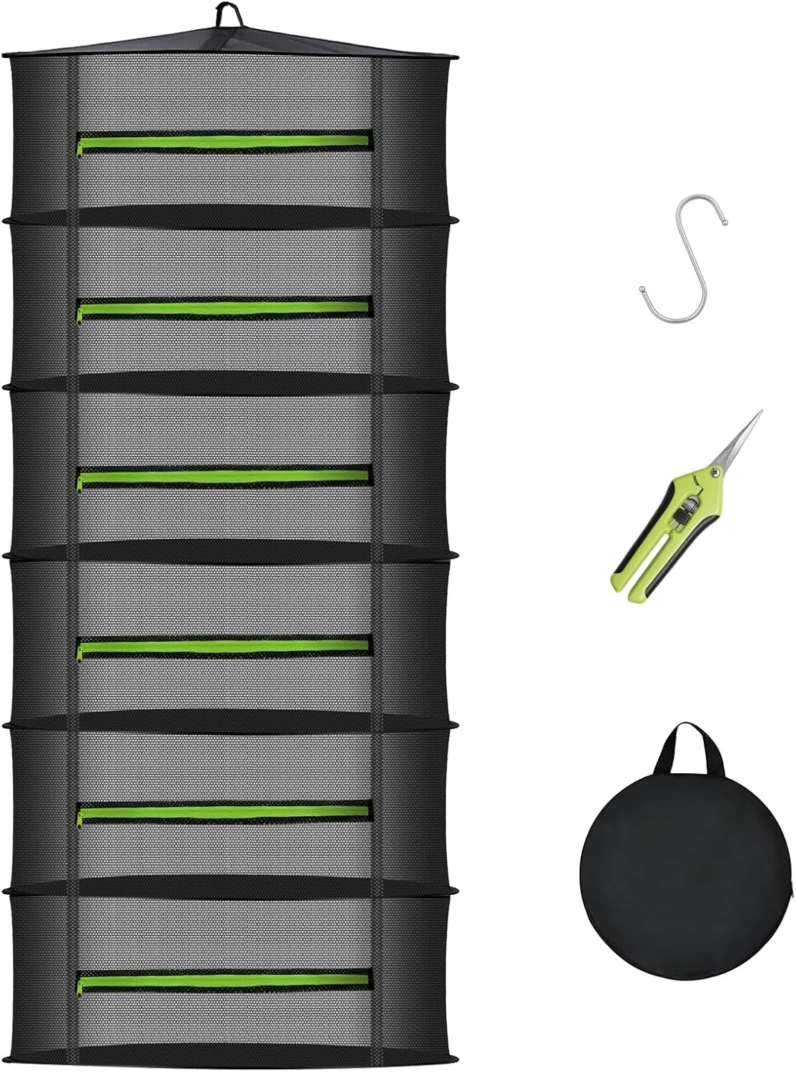 Herb Drying Rack with Mesh Design, Hanging Drying Rack with Green ...