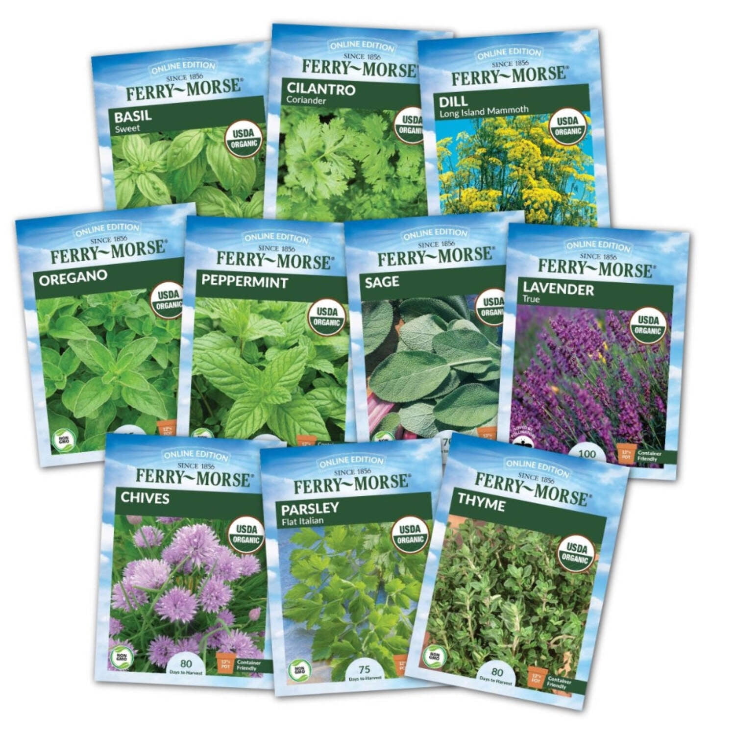 Ferry-Morse Herb Enthusiast Organic Seed Variety Pack - 10 Pack