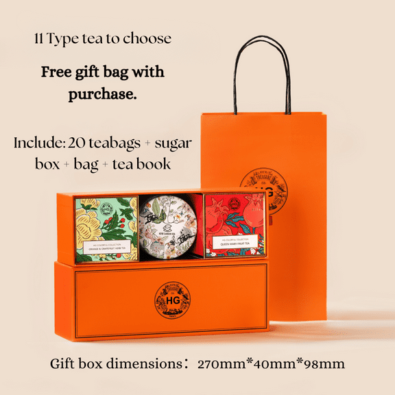 Herb Garden Tea - Premium High Quality 20bags + 100g Crystal Sugar Can - 11 type to Choose Tasty Good Health Beverage - Perfect Gift Immune Support and Relaxation Sleep Herbal Tea