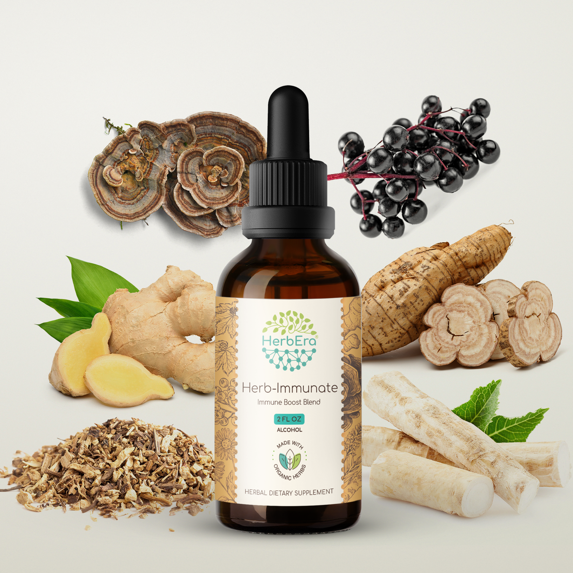 Herb-Immunate Alcohol Extract Tincture. Immune Boost Blend 2x4 oz