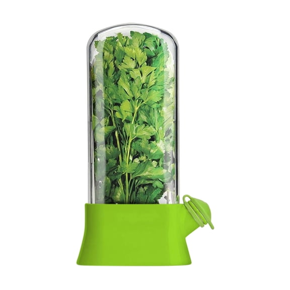 Herb Keeper for Refrigerator – Cilantro Storage Container Fresh Herb Saver Pod with Water Reservoir for Parsley Mint and Vegetables Kitchen Produce Keeper