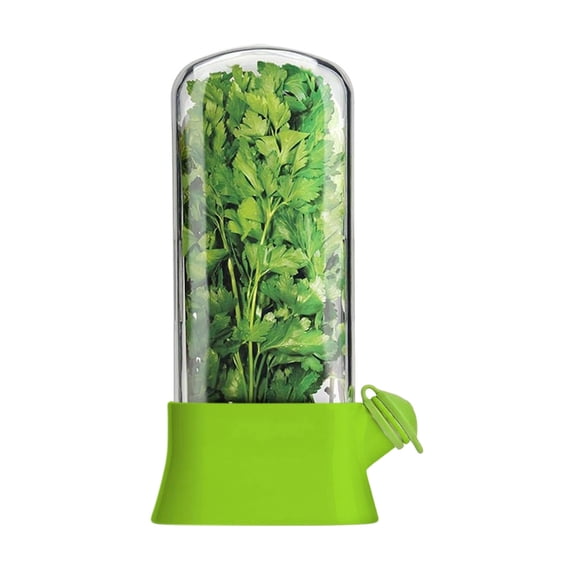 Herb Keeper for Refrigerator – Cilantro Storage Container Fresh Herb Saver Pod with Water Reservoir for Parsley Mint and Vegetables Kitchen Produce Keeper