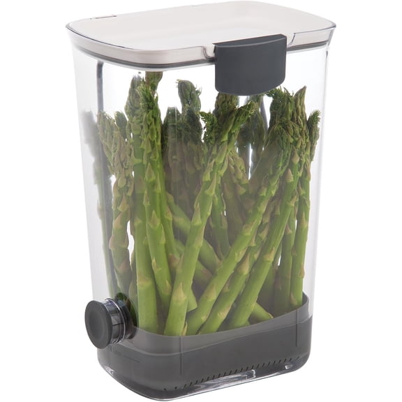 Herb Keeper  White, with Removable Silicone Drain Plug, BPA-Free Plastic