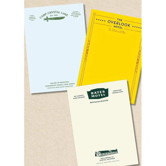 Herb Lester Associates Fictional Hotel N The Horror Set: Fictional Hotel Notepads: Bates Motel, the Overlook Hotel & Camp Crystal Lake, (Paperback)