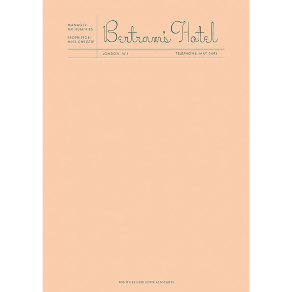 Herb Lester Associates Fictional Hotel Notepads: Bertram's Hotel: Fictional Hotel Notepad Set (Other)