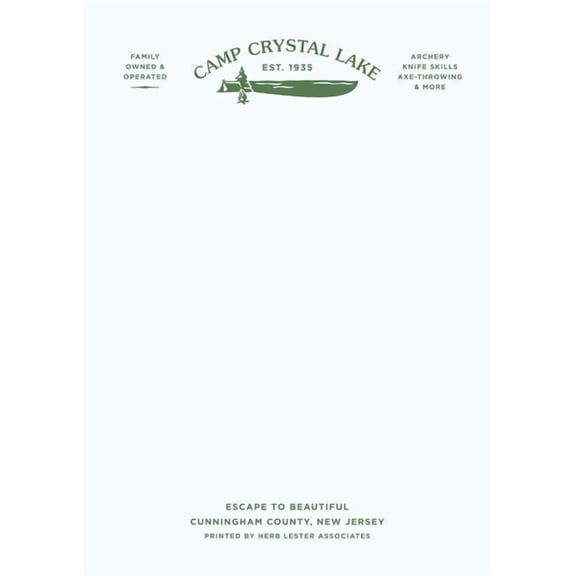 Herb Lester Associates Fictional Hotel Notepads: Camp Crystal Lake: Fictional Hotel Notepad Set (Other)