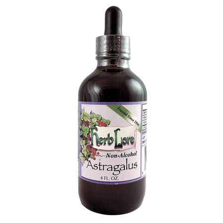 Herb Lore Organic Astragalus Root Extract Liquid Tincture - 4 Ounces - Sweet Glycerite Base - Alcohol Free Immune System Support For Kids and Adults