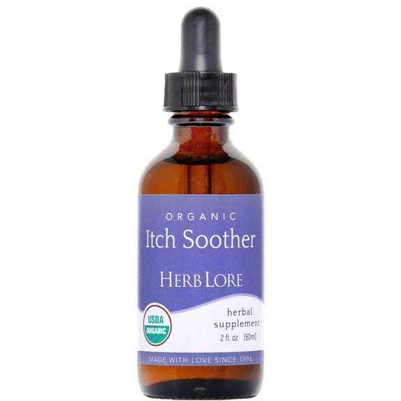 Herb Lore Organic Itch Soother Tincture - Soothes Itchy Pregnancy Skin  & Rash (2 fl oz)