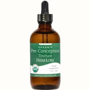 Herb Lore Organic Pre-Conception Tincture   Alcohol Free Liquid Fertility Support for Women