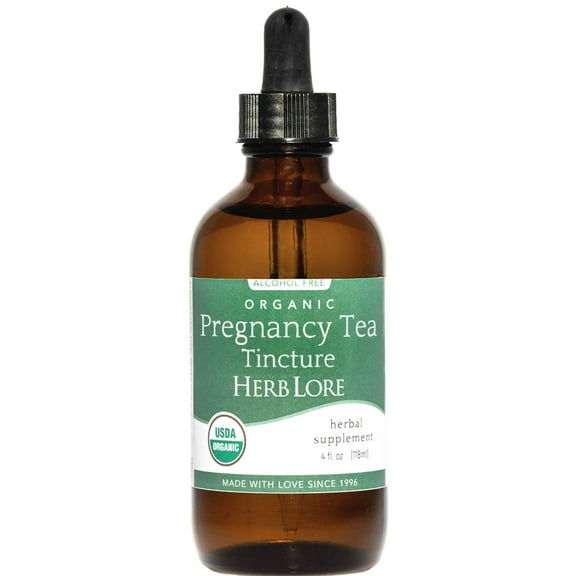 Herb Lore Organic Pregnancy Tea Tincture Liquid Red Raspberry Leaf (4 fl oz)