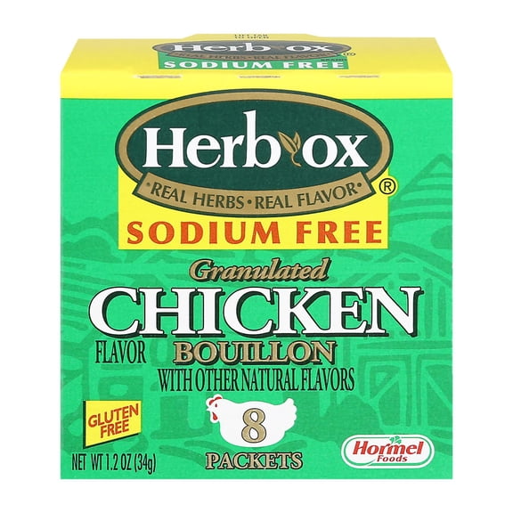 Herb-Ox Boullion - Chicken - Low Sodium - Case of 12 - 8 count