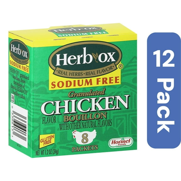 Herb-Ox Broth Chicken Sodium-Free 1.2 oz (Pack Of 12)