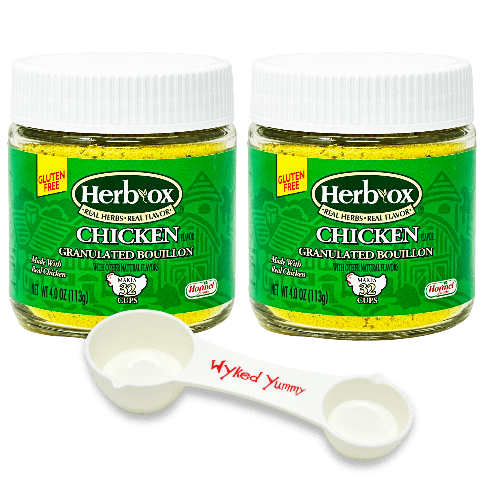 Herb Ox Chicken Bouillon Powder (Pack of 2) Bundle with All in One