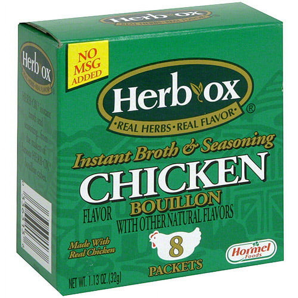 https://i5.walmartimages.com/seo/Herb-Ox-Instant-Chicken-Bouillon-Broth-Seasoning-1-13-oz-Pack-of-12_f9ee618f-a2ef-4ea1-ad63-da89a37d6f62.0e452cd80cae6580cf971d322831cd99.jpeg