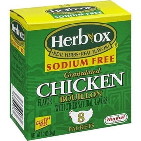 Herb-Ox Sodium Free Chicken Flavor Granulated Bouillon Packets 8 ct Box (Pack Of 3)